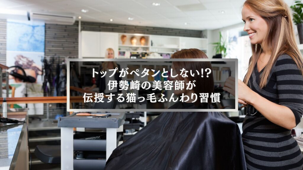 伊勢崎で猫っ毛のボリュームを増やす方法を紹介する美容室の記事用アイキャッチ画像