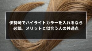 伊勢崎でハイライトカラーを入れるメリットと似合う人の共通点を解説する記事アイキャッチ画像。艶のあるブラウン系ヘアのクローズアップ写真。