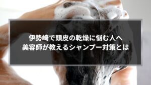 伊勢崎で頭皮の乾燥に悩む人へ美容師が教えるシャンプー対策を解説する記事のアイキャッチ画像