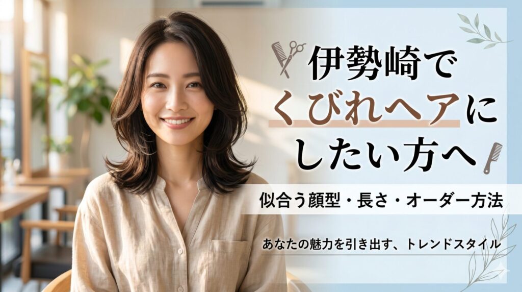 伊勢崎の美容室only.で叶える、くびれヘアの似合わせカットを楽しむ女性