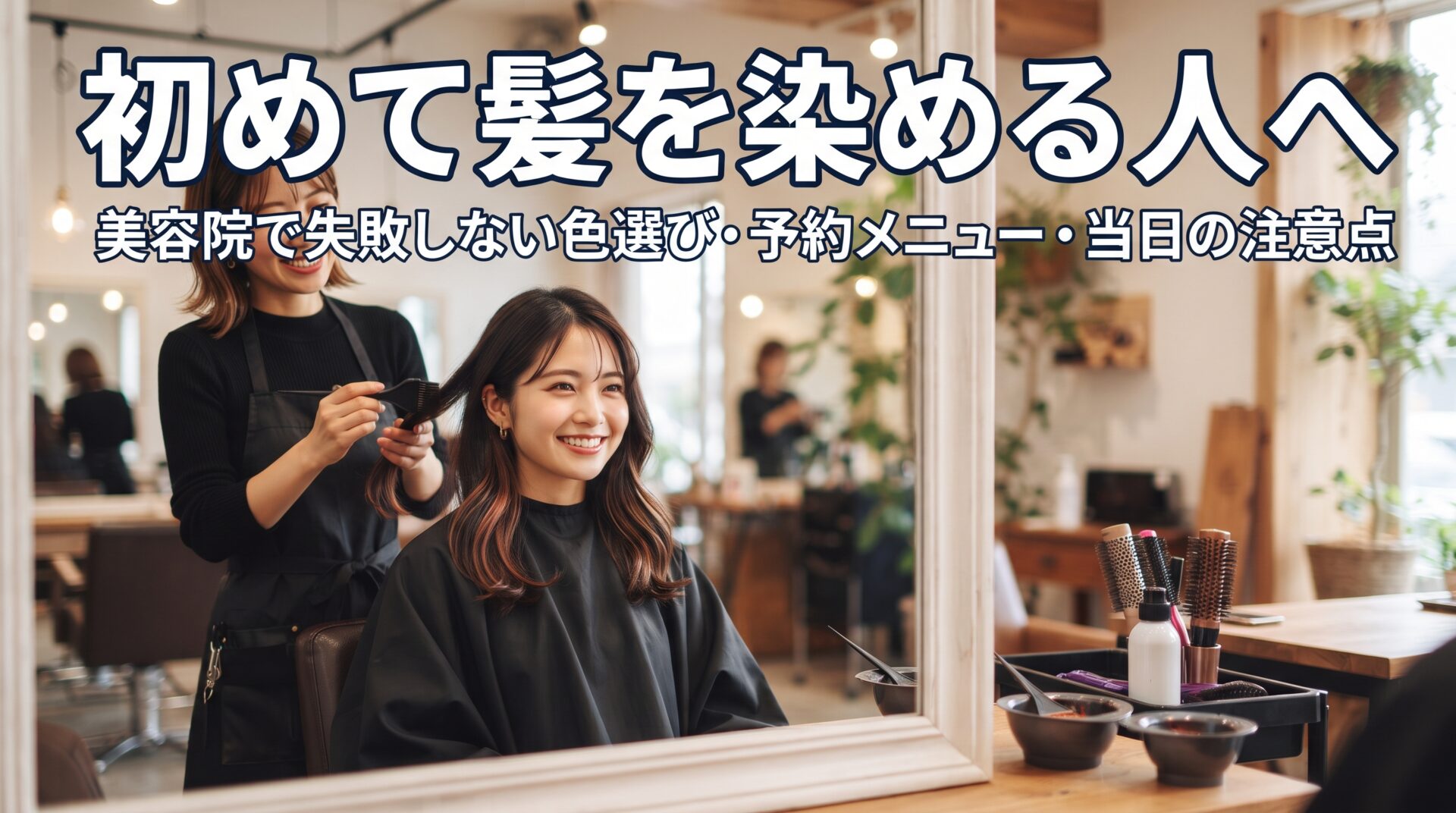 初めて髪を染める人向けに美容院での色選び・予約メニュー・当日の注意点を解説する伊勢崎の美容室ONLY.