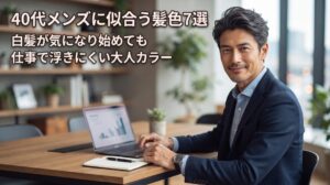 白髪が気になり始めた40代メンズに似合う仕事で浮きにくい大人の髪色7選を解説する伊勢崎の美容室ONLY.の画像