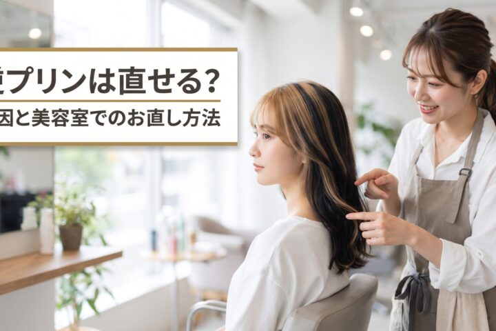 根元だけ明るい逆プリンの原因と美容室でのお直し方法を解説する伊勢崎の美容室ONLY.の画像