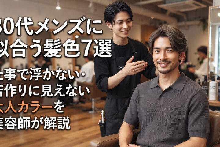 仕事で浮かない・若作りに見えない30代メンズに似合う大人の髪色7選を解説する伊勢崎の美容室ONLY.の画像