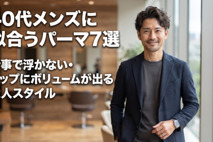 仕事で浮かない・トップにボリュームが出る40代メンズに似合うパーマ7選を解説する伊勢崎の美容室ONLY.の画像