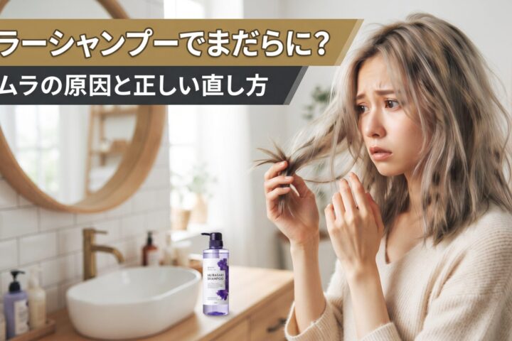 カラーシャンプーで色がまだらになる原因と正しい直し方を解説する伊勢崎の美容室ONLY.の画像