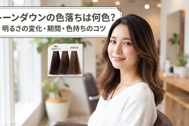 トーンダウンが色落ちすると何色になるかを明るさの変化・期間・色持ちで解説する伊勢崎の美容室ONLY.の画像